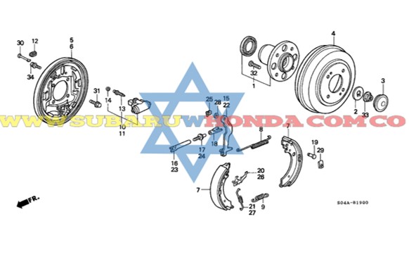 Cilindro de frenos derecho Honda Civic 1997