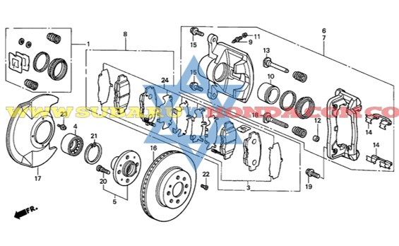 Disco de frenos delantero Honda Civic 2003
