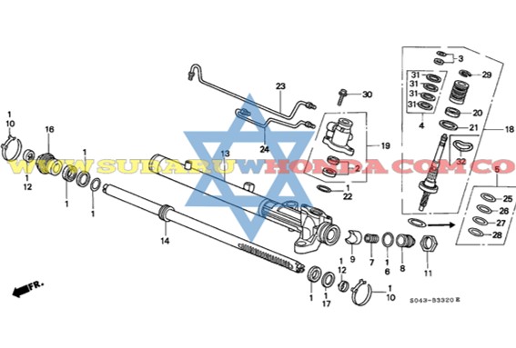 Empaquetadura caja de direccion Honda Civic 1997