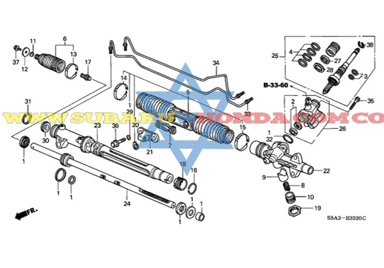 Empaquetadura caja de direccion Honda Civic 2003