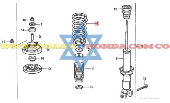 Espiral trasero Honda Civic 1996