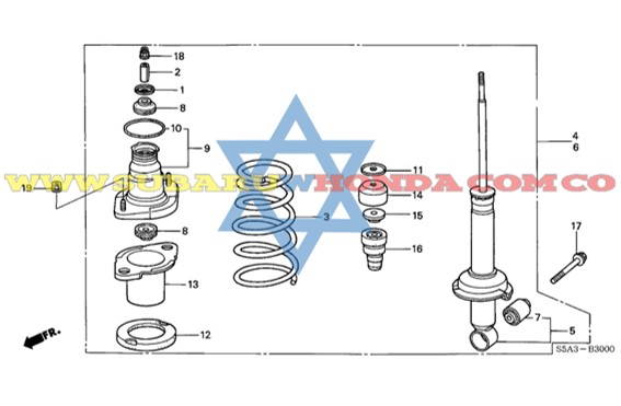 Espiral trasero Honda Civic 2002