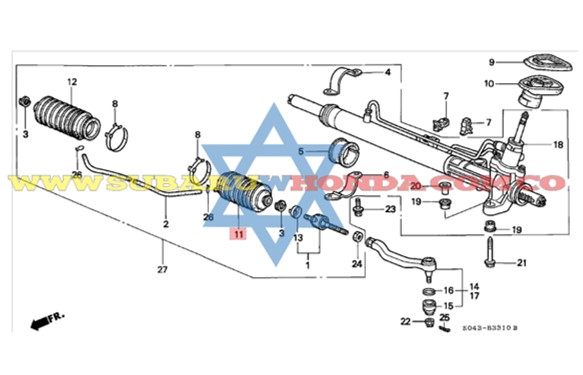 Guardapolvo caja direccion Honda Civic 1999