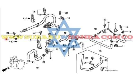 Manguera direccion hidraulica Honda Civic 1997