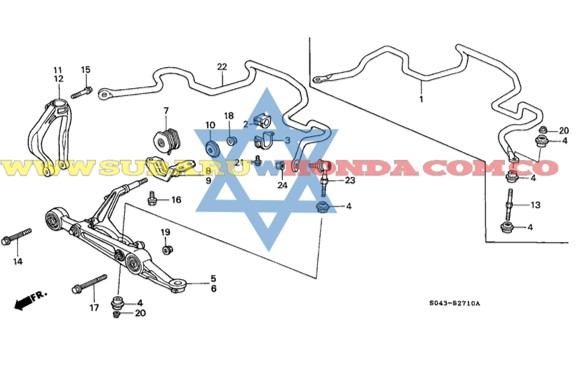 Muñeco delantero Honda Civic 1996