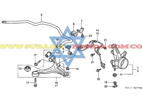 Muñeco delantero derecho Honda Civic 2001