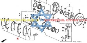 Pastillas de frenos delanteros Honda Civic 1998