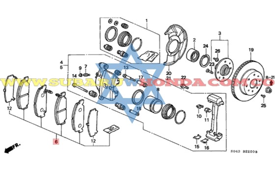 Pastillas de frenos delanteros Honda Civic 2000