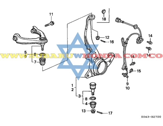 Portacacho izquierdo Honda Civic 1997