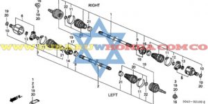 Punta homocinetica eje Honda Civic 1996