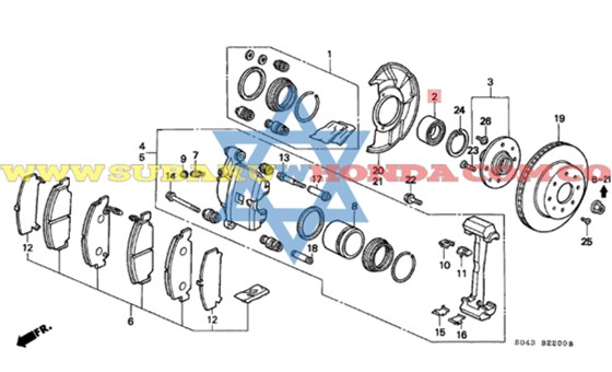 Rodamiento delantero Honda Civic 1996