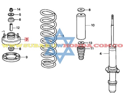 Soporte amortiguador delantero Honda Civic 2000