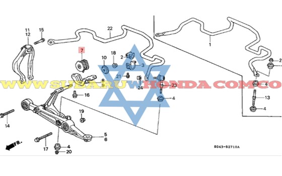 Soporte buje puño tijera Honda Civic 1996