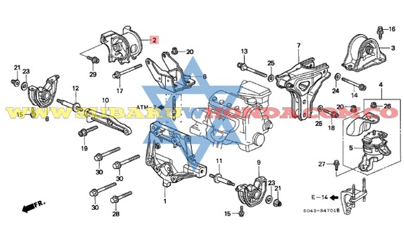 Soporte motor derecho Honda Civic 1999