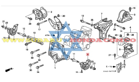 Soporte motor inferior izquierdo Honda Civic 1999