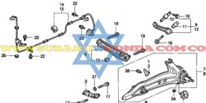 Tijera trasera izquierda Honda Civic 1996
