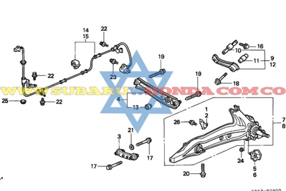 Tijera trasera izquierda Honda Civic 1998