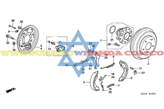 Bocín delantero izquierdo Honda Civic 2011