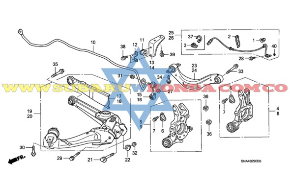 Cauchos traseros barra estabilizadora Honda Civic 2006