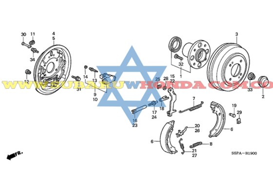 Cilindro de frenos izquierdo Honda Civic 2005