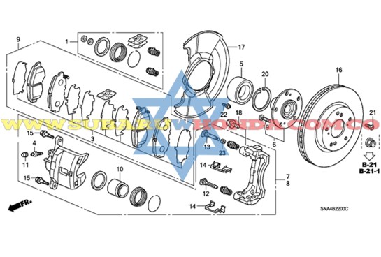 Disco de frenos delantero Honda Civic 2005