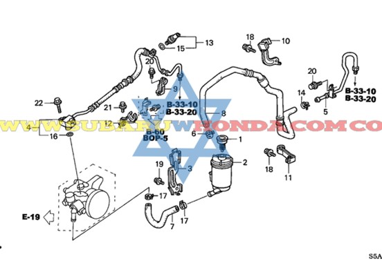 Manguera direccion hidraulica Honda Civic 2004