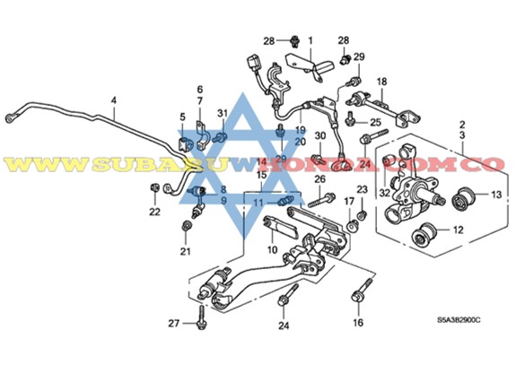 Muñeco trasero derecho Honda Civic 2004