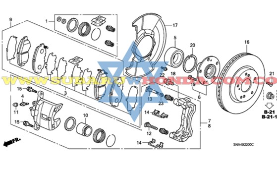 Rodamiento delantero Honda Civic 2010