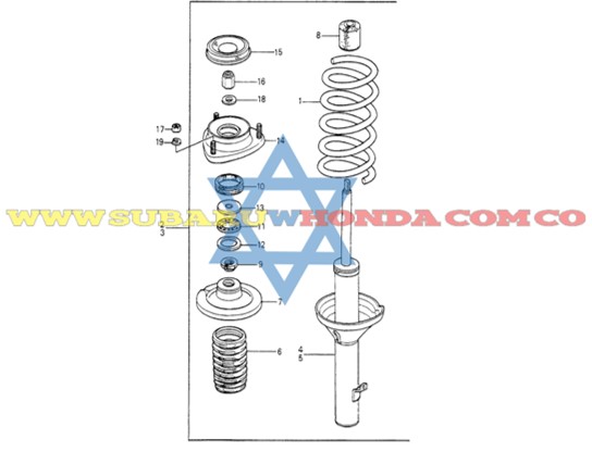 Amortiguador delantero izquierdo Honda Accord 1981