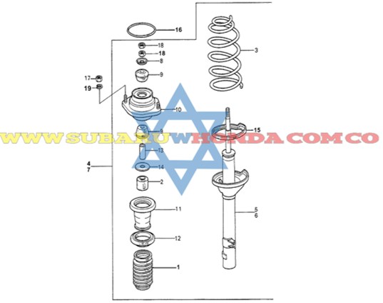 Amortiguador trasero izquierdo Honda Accord 1980