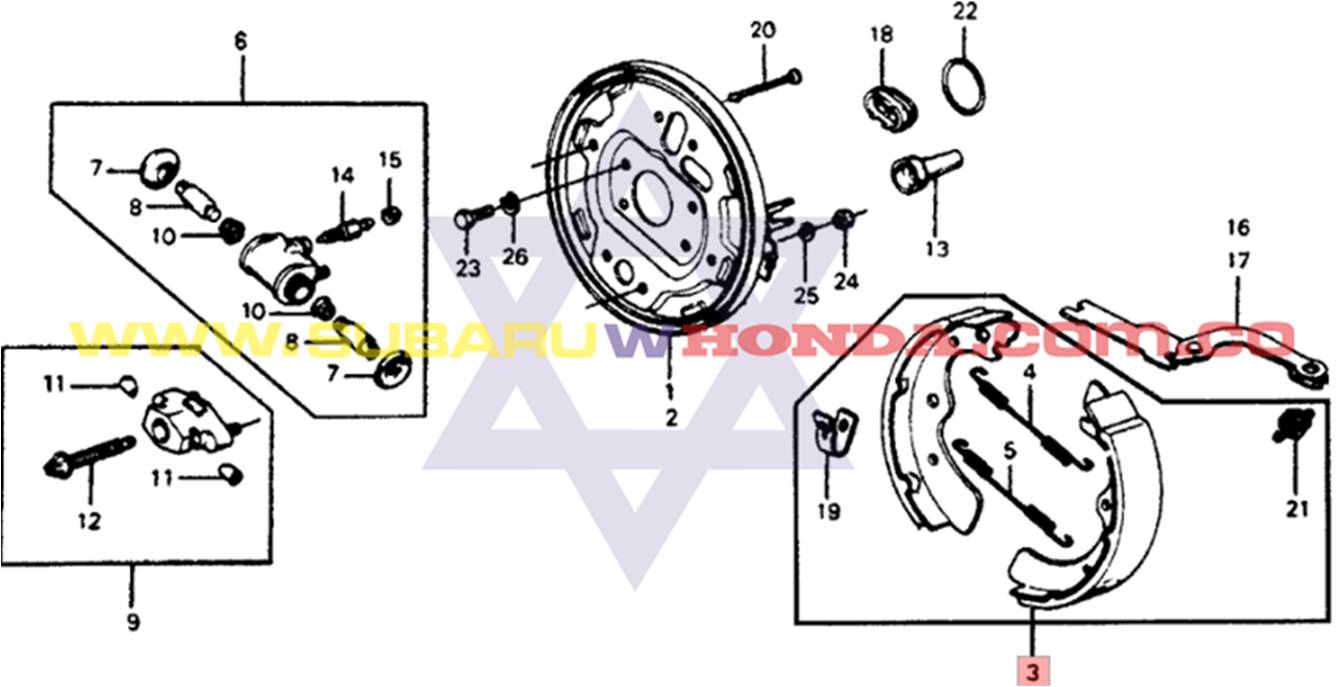 Bandas de frenos Honda Accord 1981