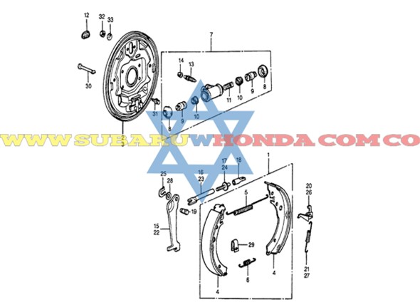 Bandas de frenos Honda Accord 1982