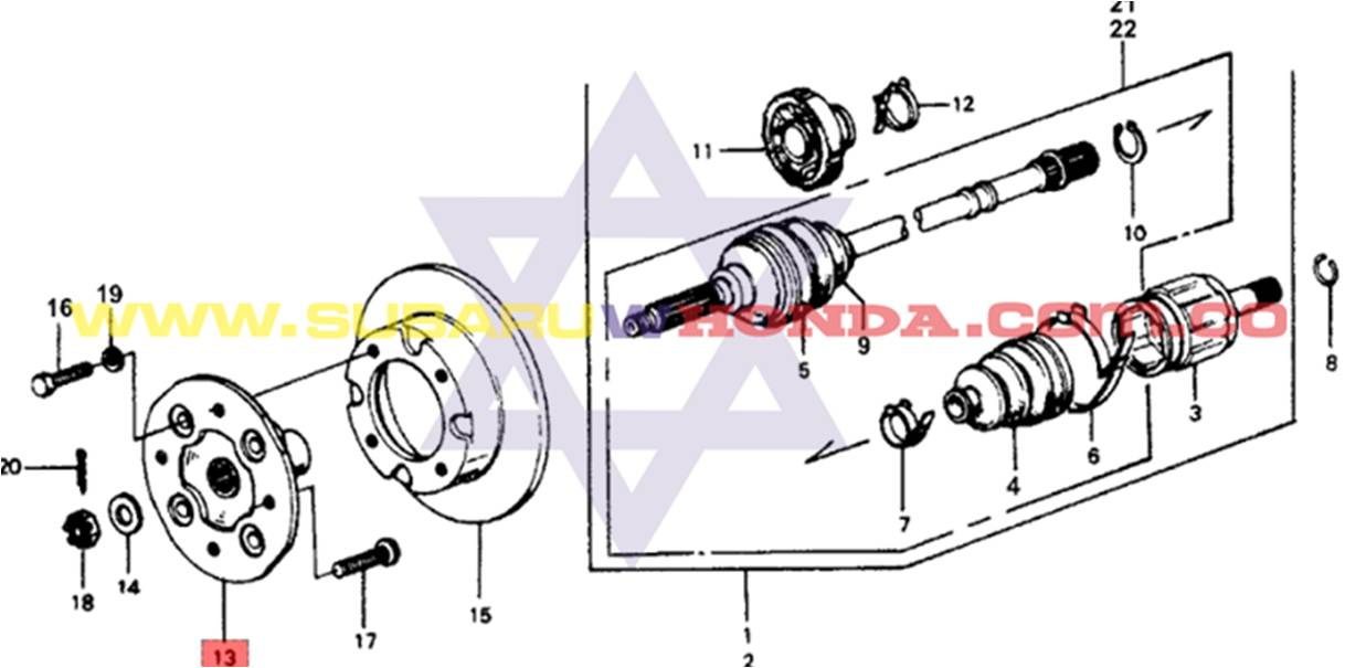 Bocín delantero Honda Accord 1981