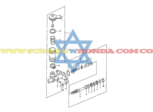 Bomba de frenos Honda Accord 1982