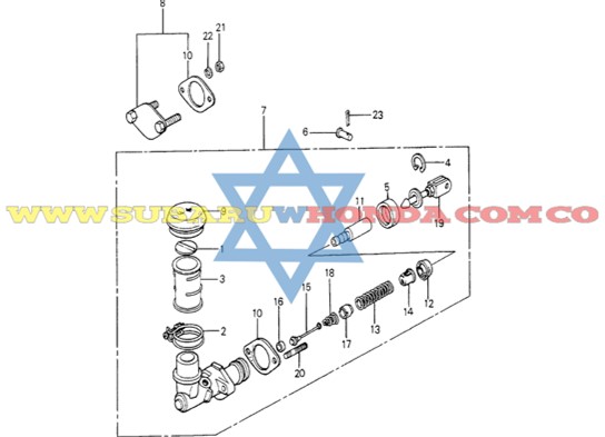 Bomba principal de Clutch Honda Accord 1981