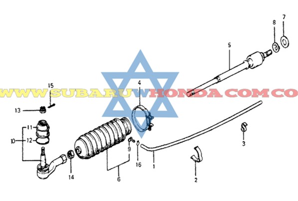 Brazo axial direccion Honda Accord 1980