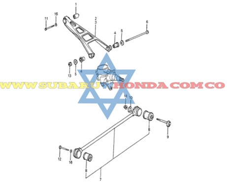 Buje templete trasero Honda Accord 1982