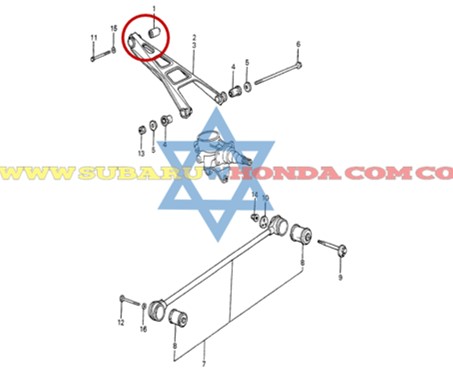 Buje tijera trasera Honda Accord 1982