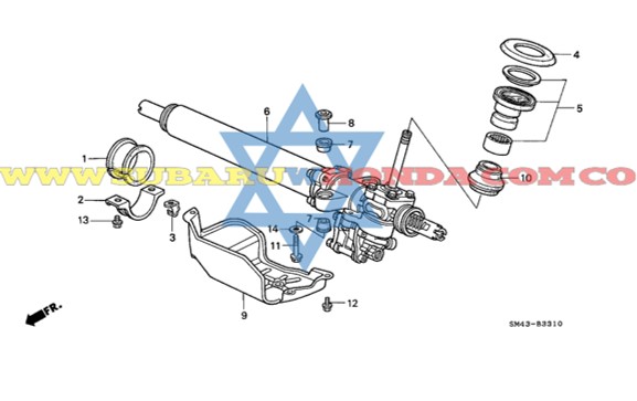 Caja direccion Accord 1992