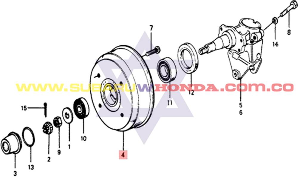 Campana de frenos Honda Accord 1980