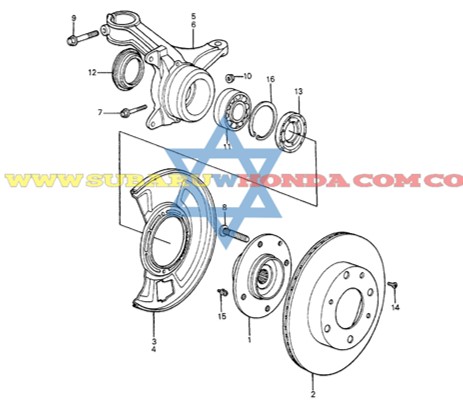Disco de frenos delantero Honda Accord 1983