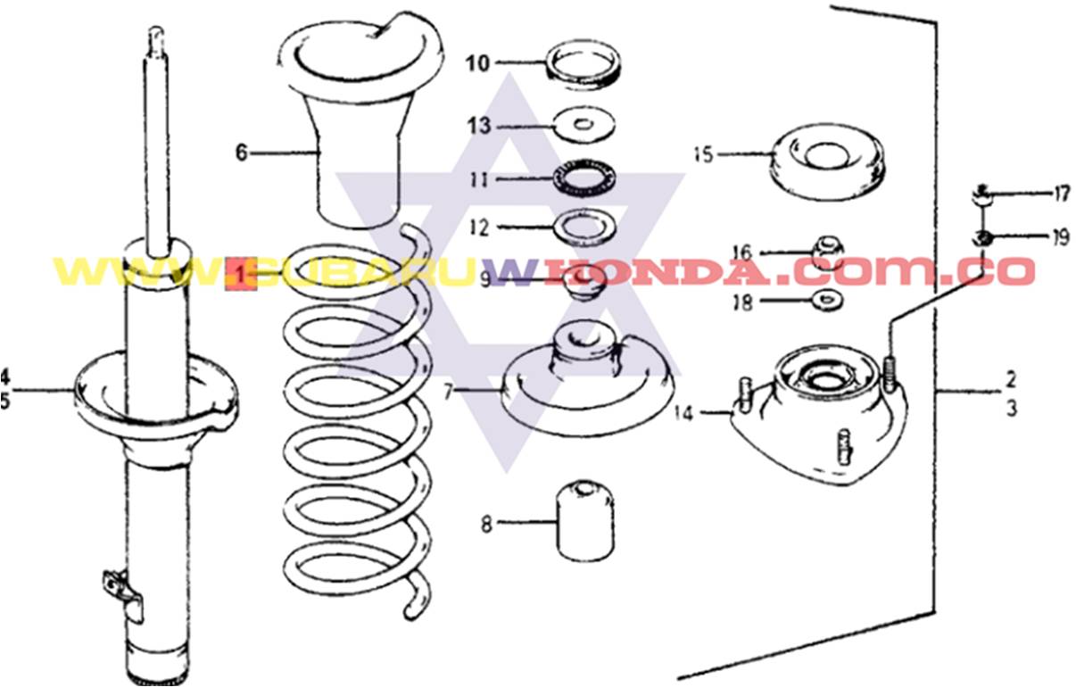 Espiral delantero Honda Accord 1978