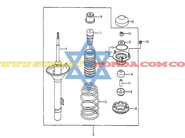 Espiral trasero Honda Accord 1982