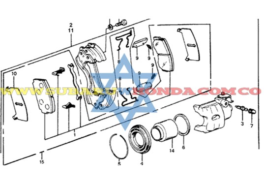 Pistón mordaza Honda Accord 1978