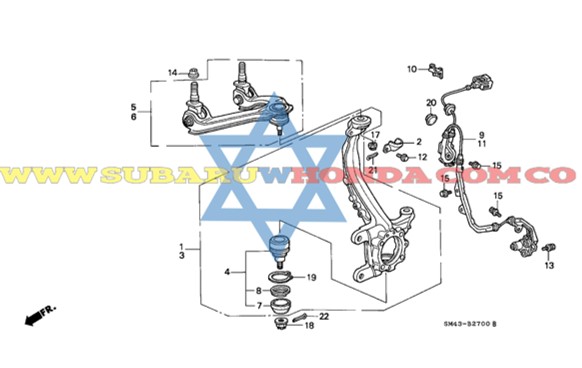 Portacacho izquierdo Accord 1990