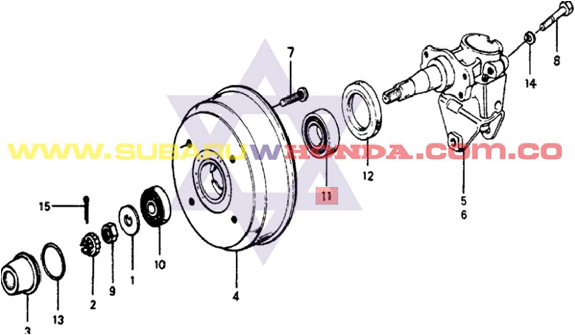 Rodamiento trasero rueda Honda Accord 1981