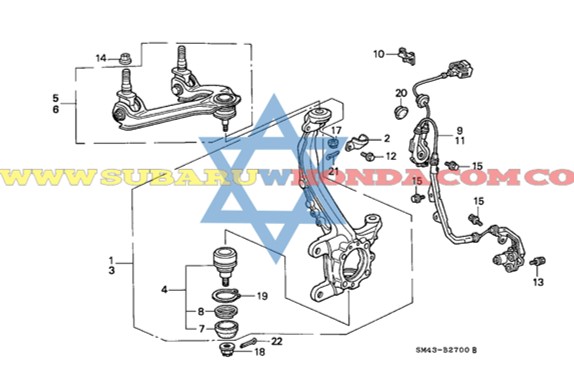 Rotula tijera inferior Accord 1992