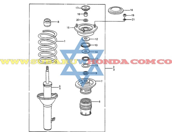 Soporte amortiguador delantero Honda Accord 1982