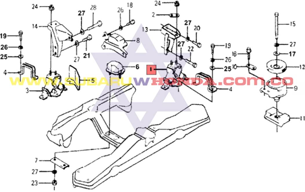 Soporte motor delantero Honda Accord 1978