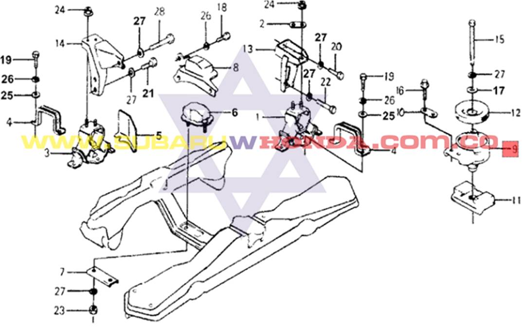 Soporte motor izquierdo Honda Accord 1980